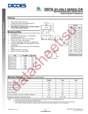 DDTA115TCA-7-F datasheet  